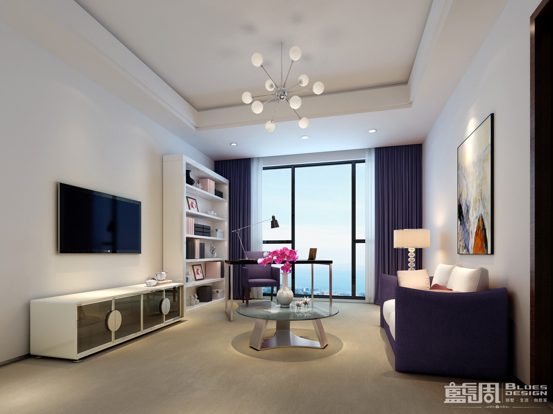 南海玫瑰園空中別墅設計:小女兒起居