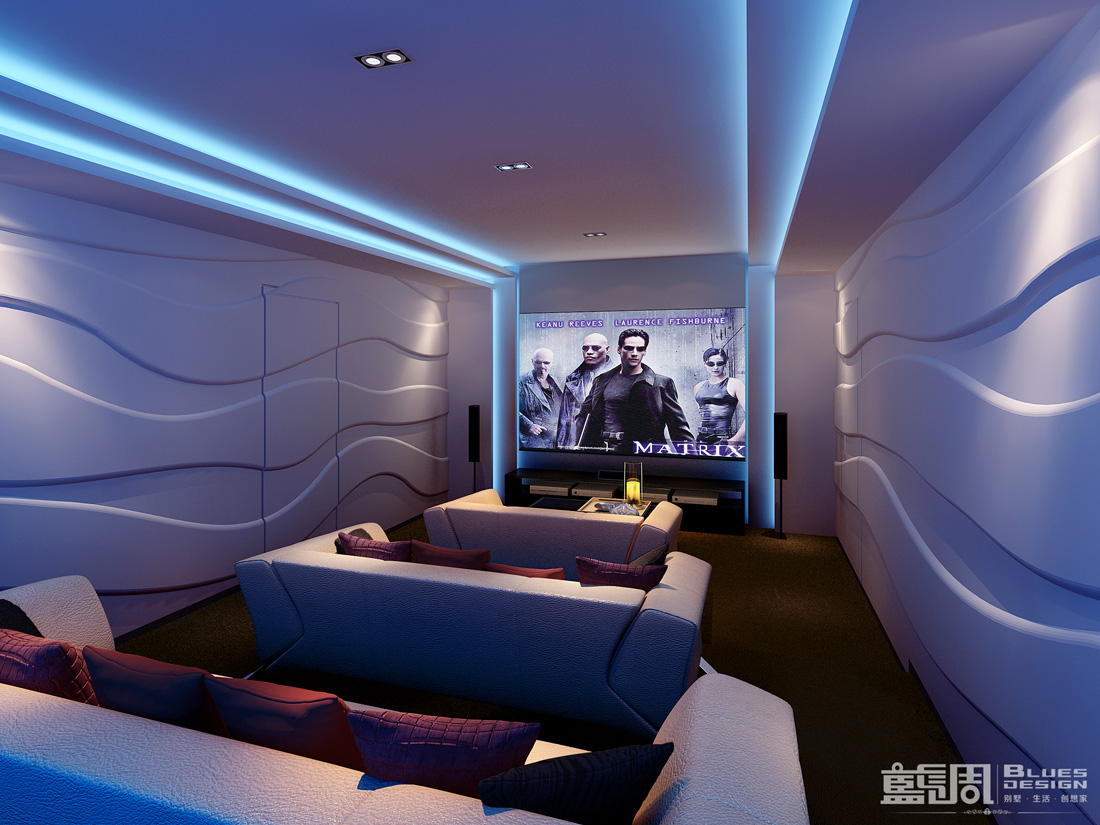 南海玫瑰園空中別墅設計:視聽室