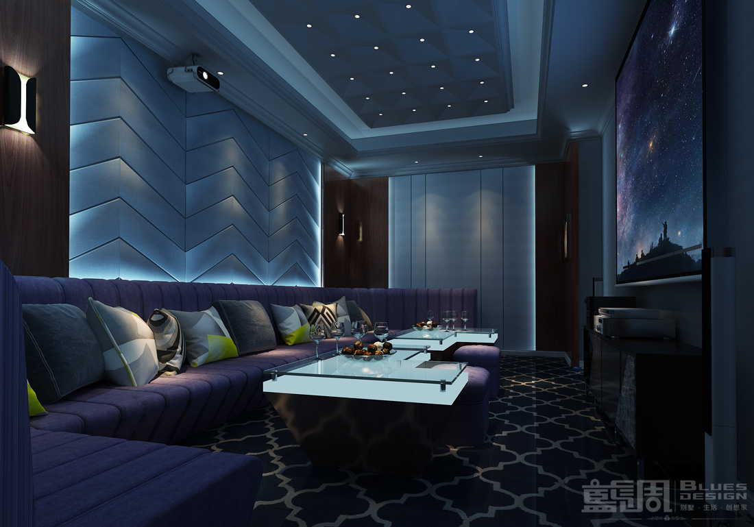 蓮湖山莊獨棟別墅設計-視聽室