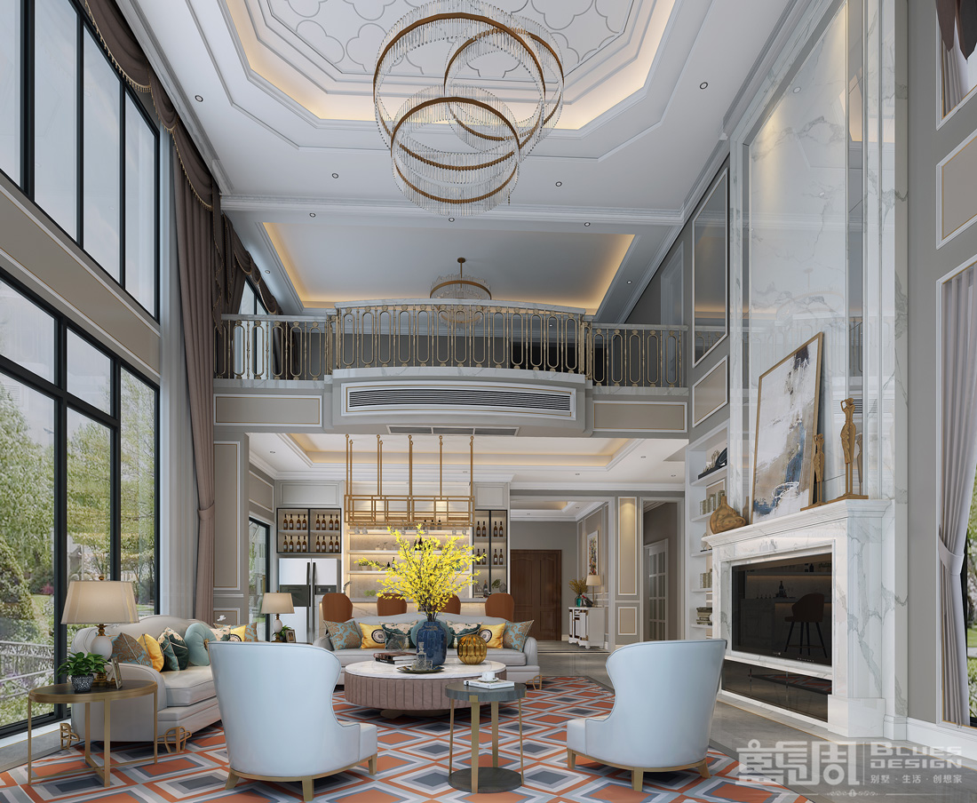 蓮湖山莊獨棟別墅設計-客廳