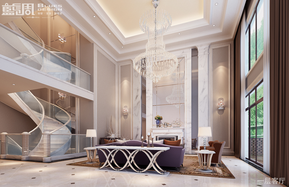 燕晗山居別墅裝修設計-客廳