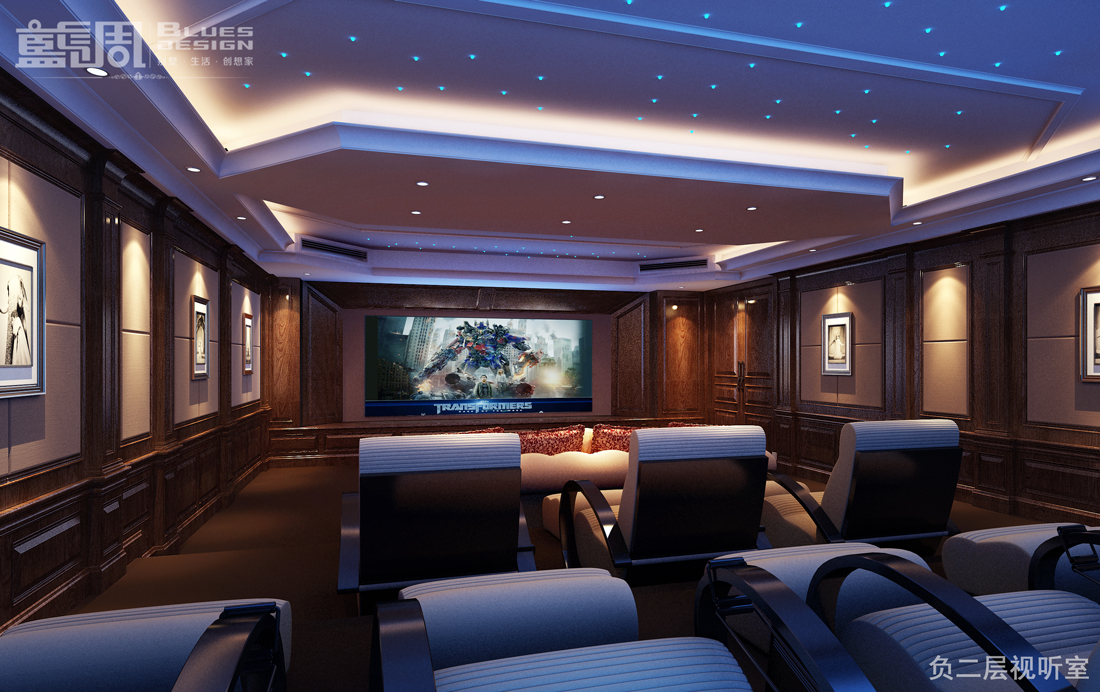 燕晗山居別墅設計-負二層視聽室