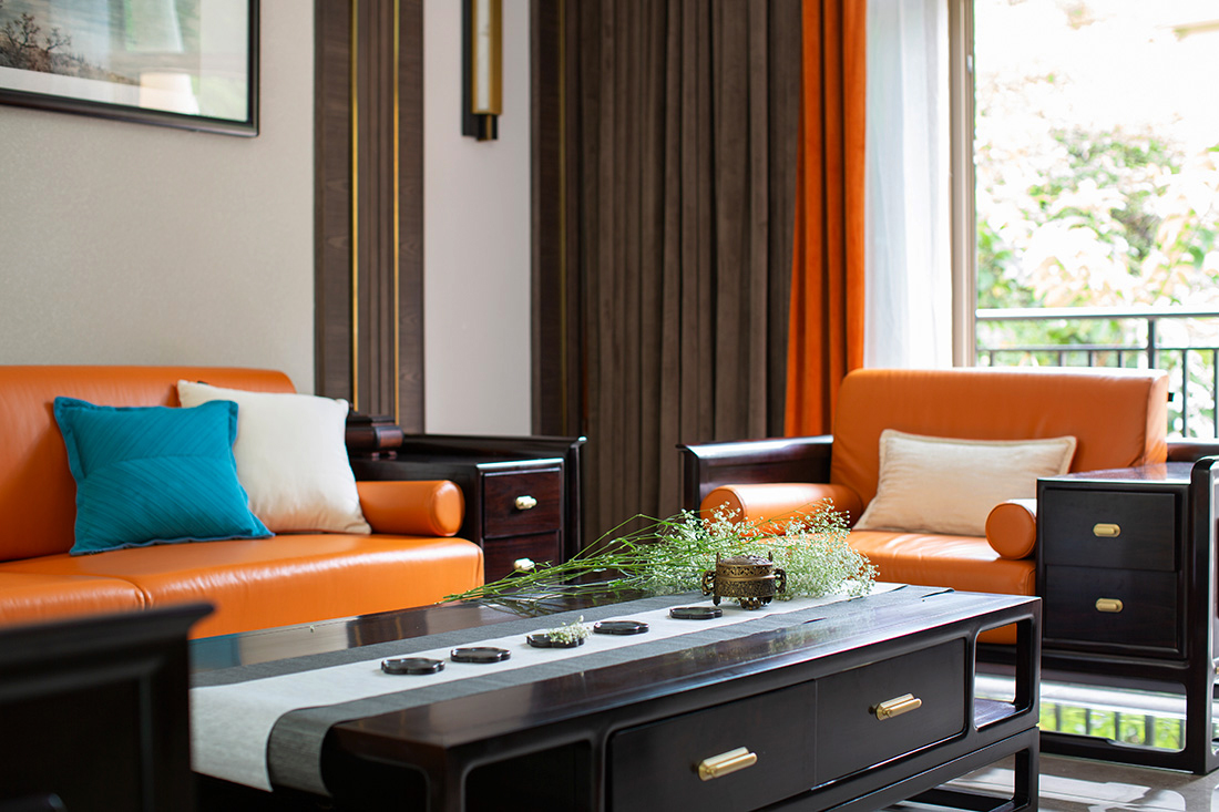 公園大地聯排別墅客廳裝修設計-