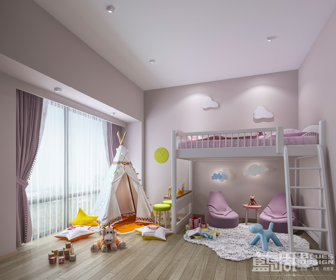 深圳尚峰私宅設(shè)計(jì)-女孩房 | 藍(lán)調(diào)設(shè)計(jì)